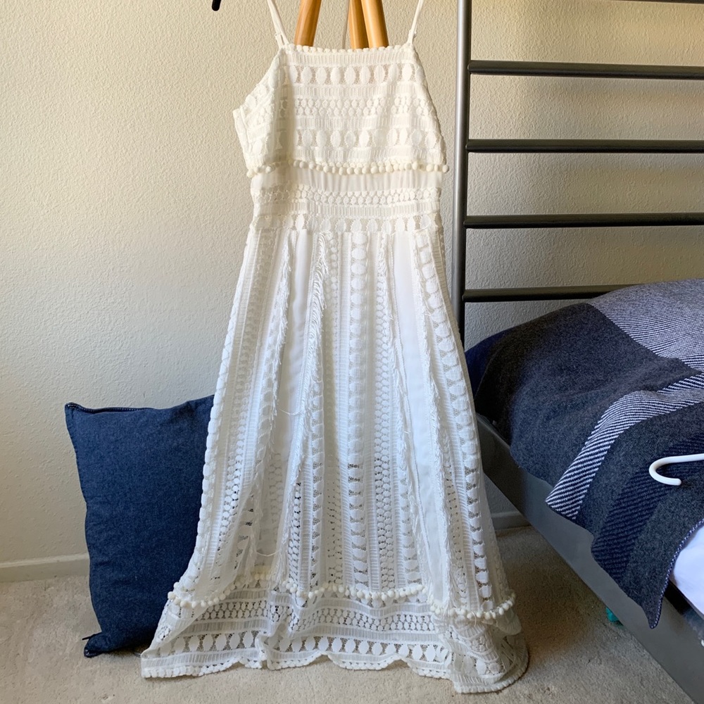 Bohemian White Dress Beach Dress Vacation Dress